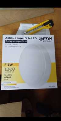 EDM aplique LED de superfície 18W