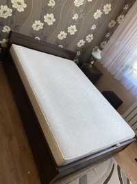 Łóżko z materacem do sypialni 140 cm