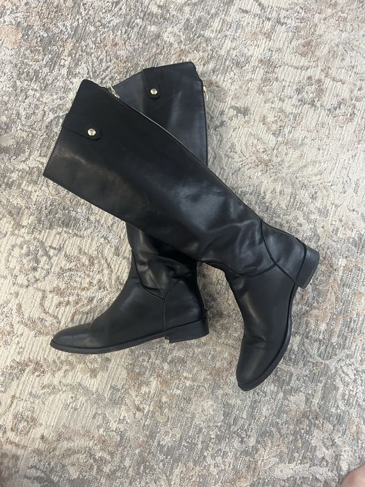 Сапоги кожані на кожаній основі