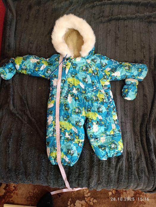 Зимовий комбінезон на хлопчіка 70 см