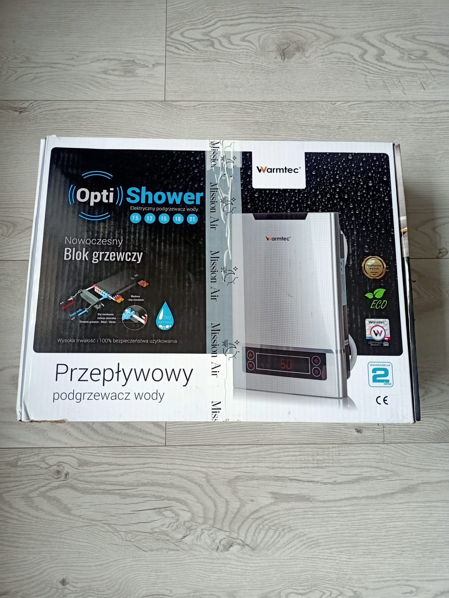 Przepływowy podgrzewacz wody Opti Shower Warmtec