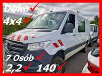 Mercedes-Benz Sprinter  314 2,2 140KM 4x4 Doka L2H1 7 OSÓB Klima Tempomat