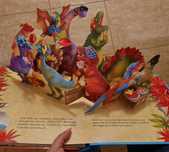 Książka dla dzieci dinozaury rozkładanka 3D Niespodzianka dla dino