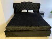Łóżko 180x200 glamour pikowane z materacem