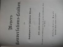 Stara niemiecka książka zabytek 1897r Leksykon Meyera