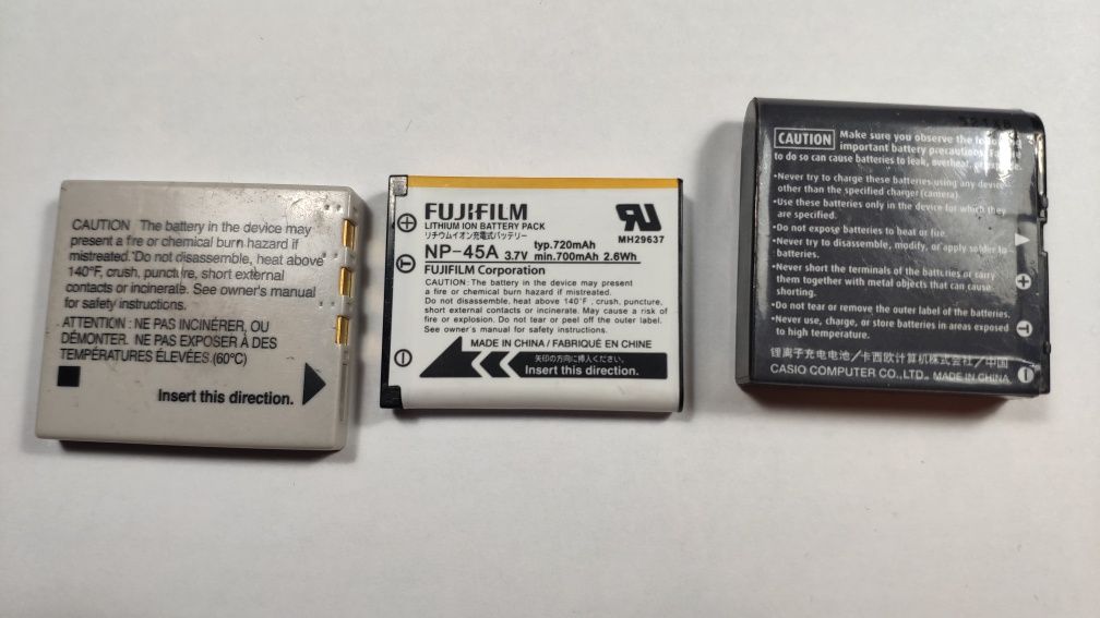 Baterias Canon Fuji Casio Samsung para máquinas fotográficas
