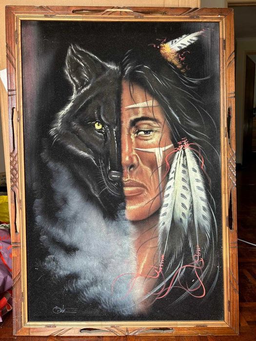 Quadro Ortiz Velvet Painting