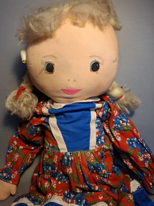 Duża lalka szmacianka 90cm prl