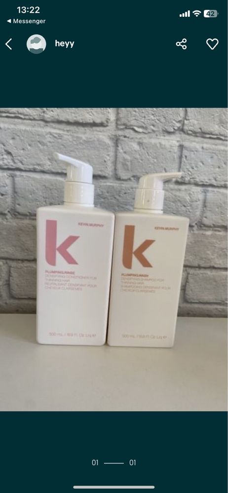 Zestaw 500 ml kevin murphy plumping