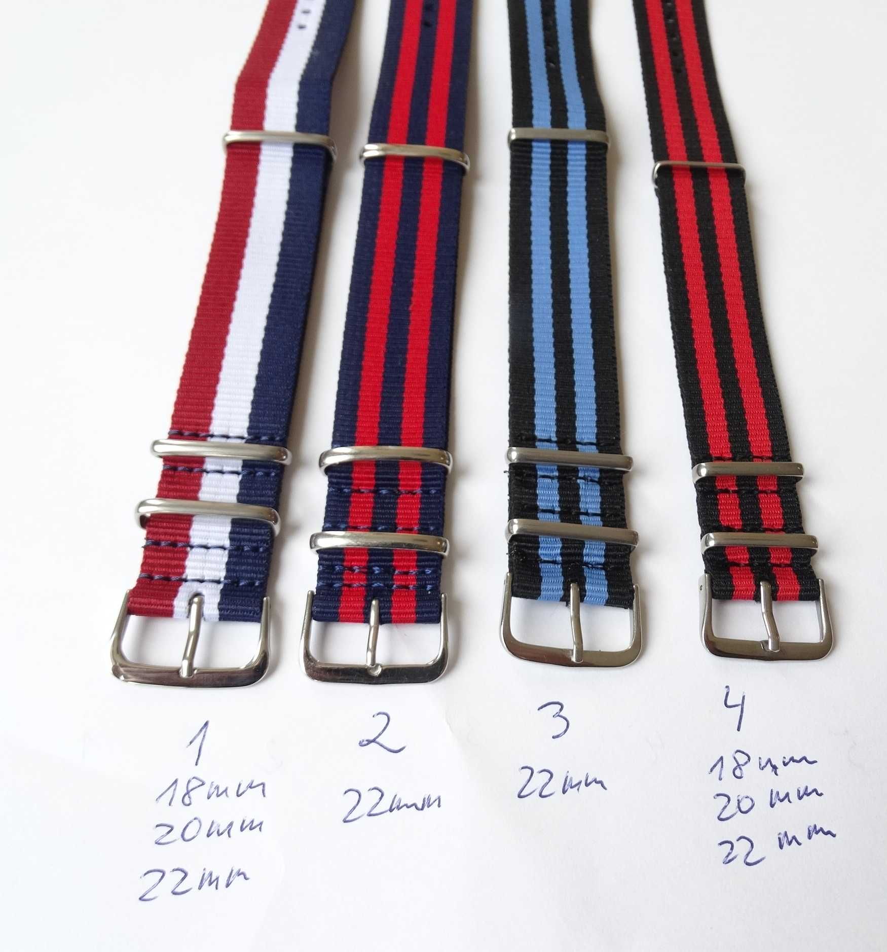 Pasek do zegarka NATO nylonowy 18mm 20mm 22mm nylon strap parciany