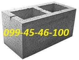Блок (шлакоблок) бетонный стеновой 390х190х190