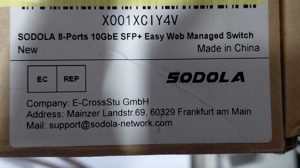 8 ports 10Gbe Managed