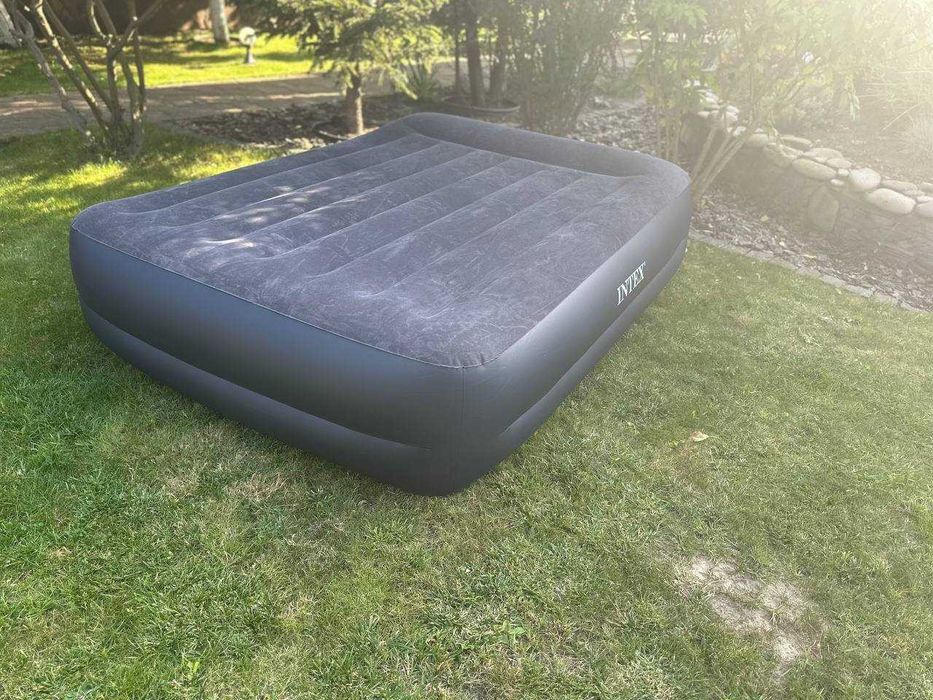 ℹ️ Надувная двухспальная кровать + насос. Матрас Ліжко Ламзак чорний