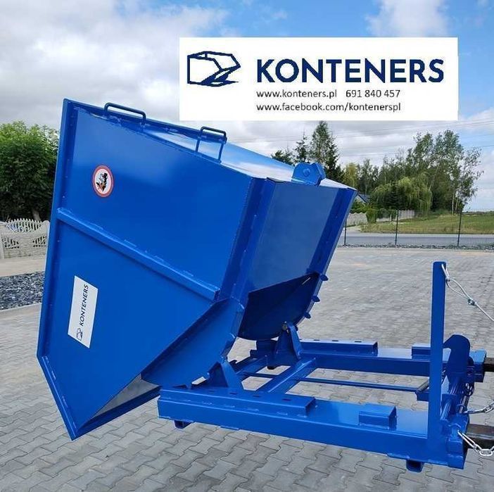 Kontener samowyładowczy Koleba 1m3 piasek/beton/gruz/drewno/ koliba