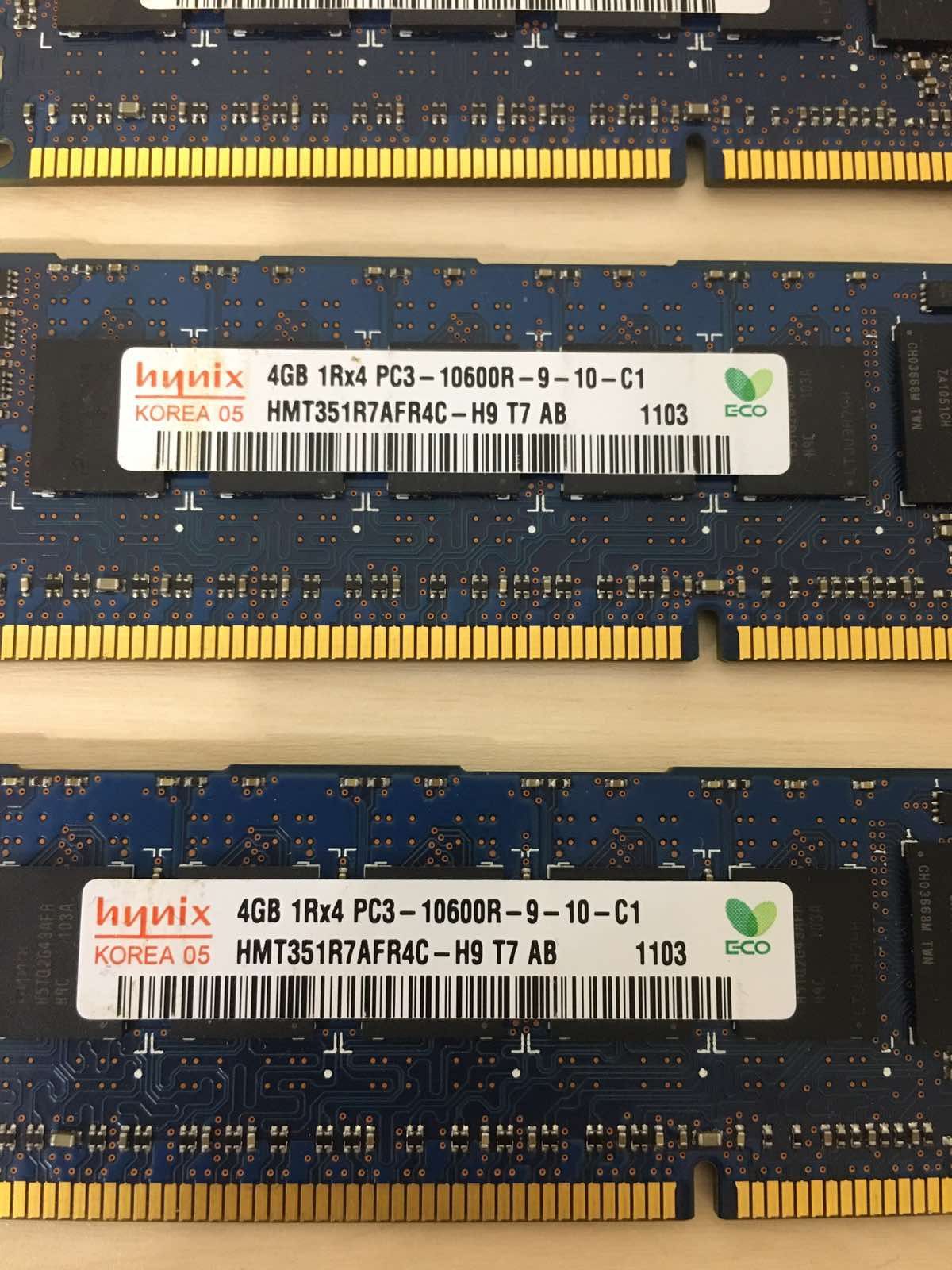Серверная оперативная память Hynix 4GB DDR3 1Rx4 PC3-10600R.