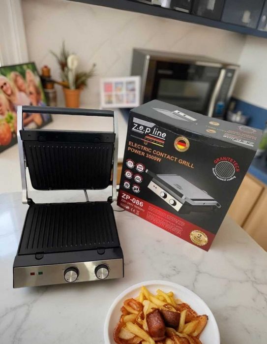 Електрогриль притискач шашлик без вогнища і чаду прямо на кухні