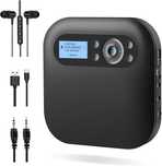 Discman Przenośny Odtwarzacz CD z Głośnikami Bluetooth Ekran AKU