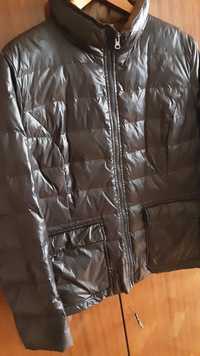 Lekka puchowa czarna kurtka, 48 rozmiar.