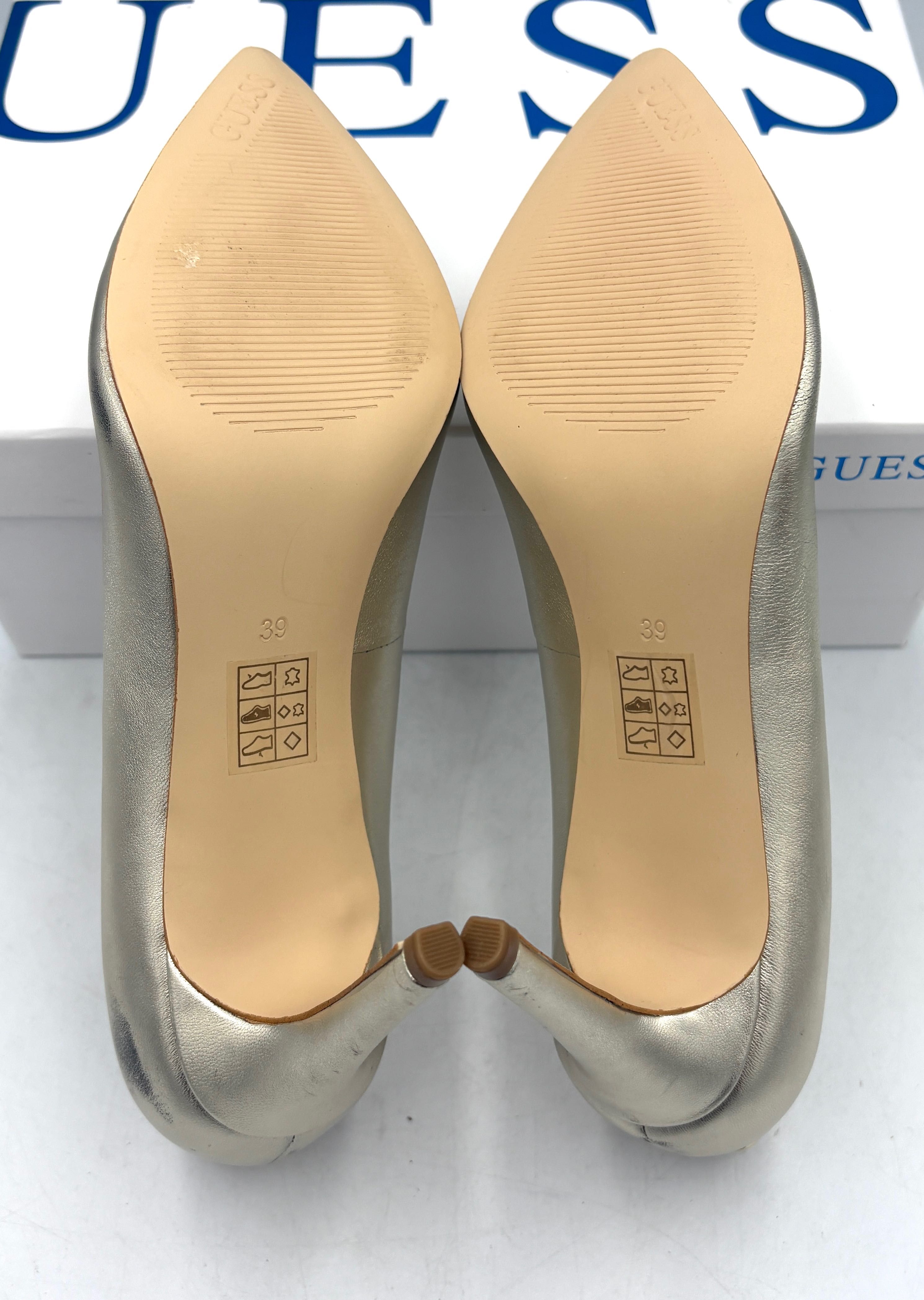 ‼️Nowe oryginalne szpilki GUESS Crew złote 39 AZ 184 damskie 9 cm