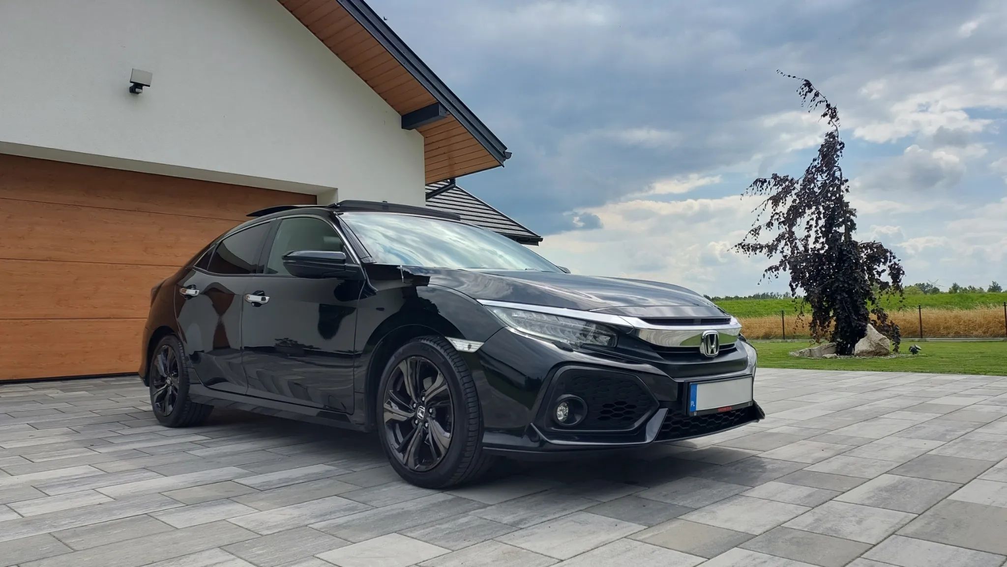 Honda Civic 1.5 Turbo 182KM, fabryczny lakier, najbogatsza wersja wyposażenia, BDB