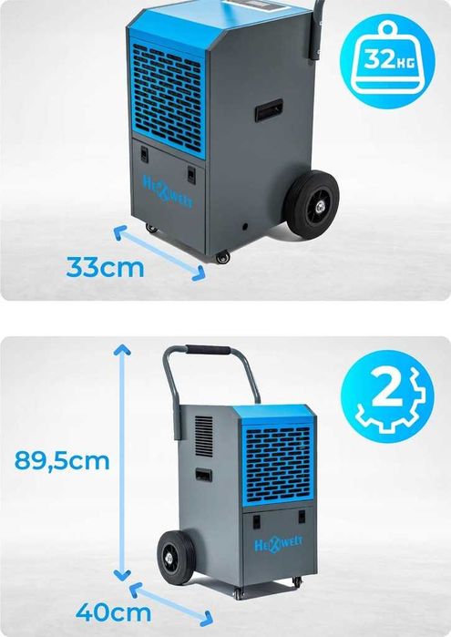 Przemysłowy pochłaniacz wilgoci 650W  osuszacz powietrza 50L/24H