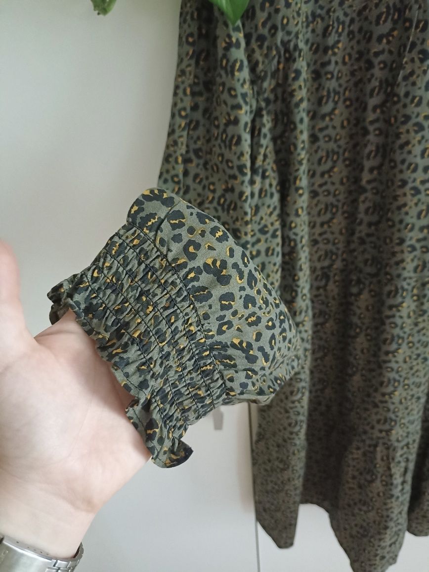 Sukienka oversize plus size panterka 4XL