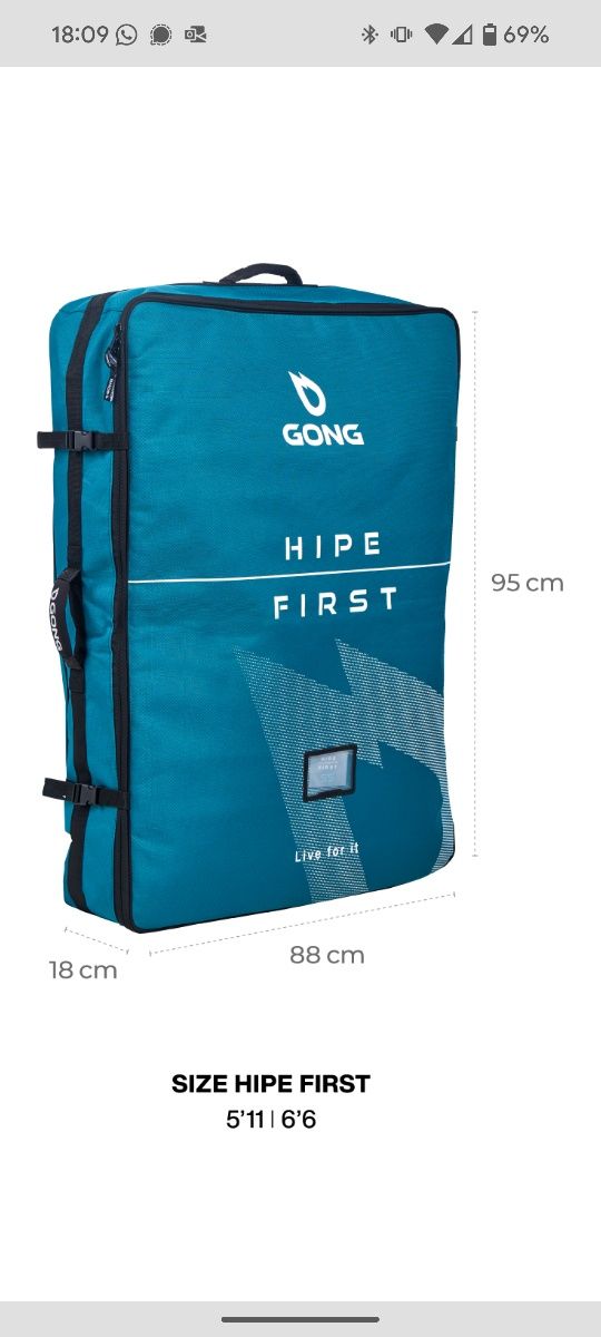 Mochila prancha Gong HIPE First