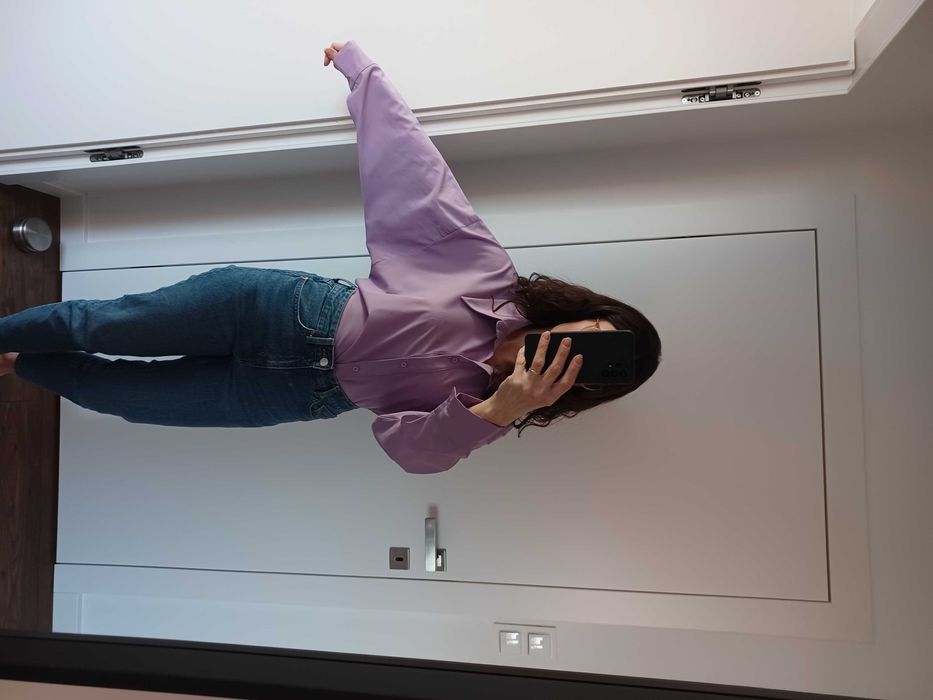 Fioletowa koszula oversize Varlesca