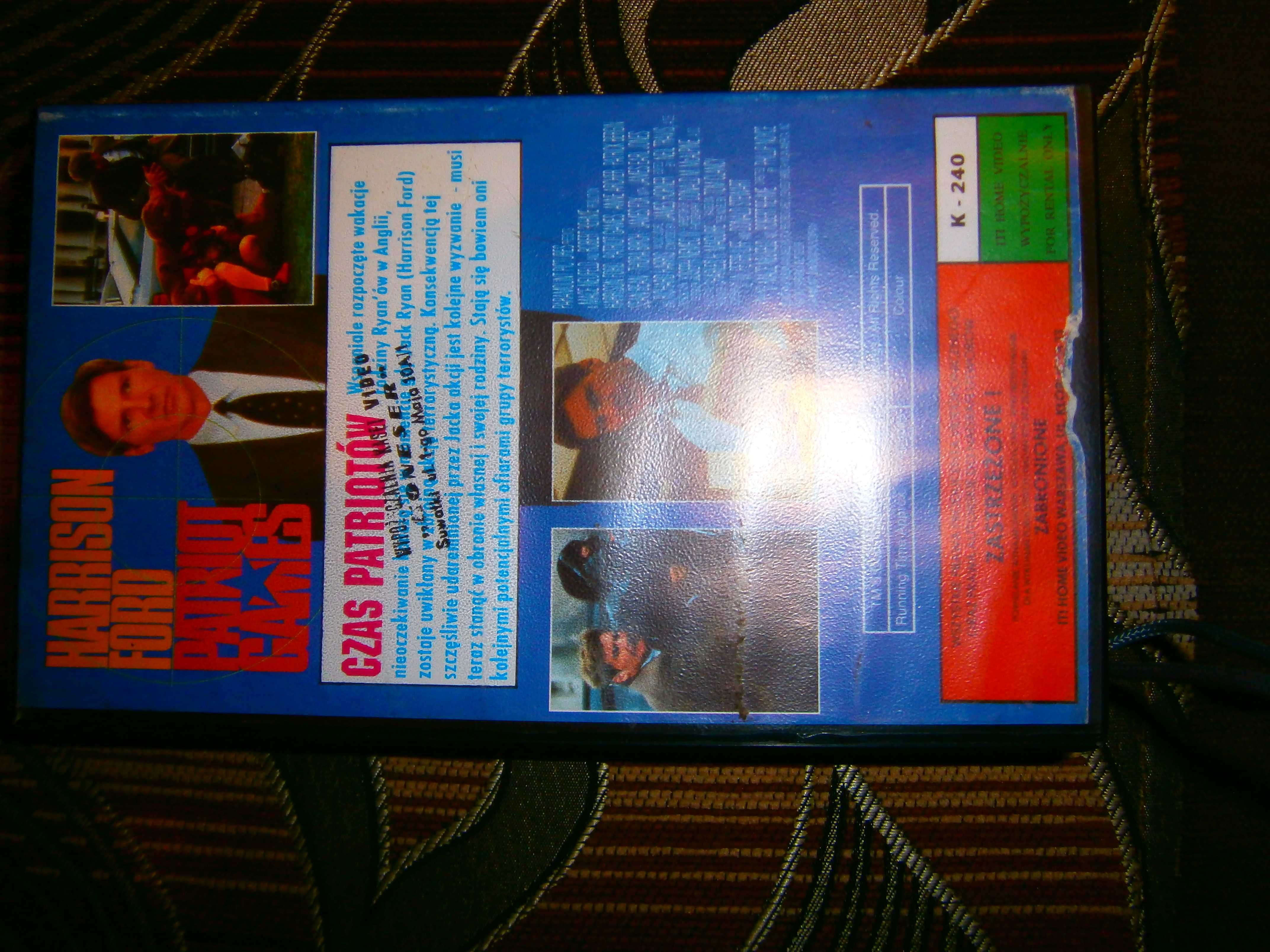 Film VHS Patriot Games z Harison Ford