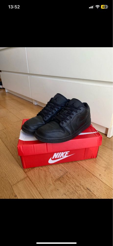 air jordan 1 low black 42.5