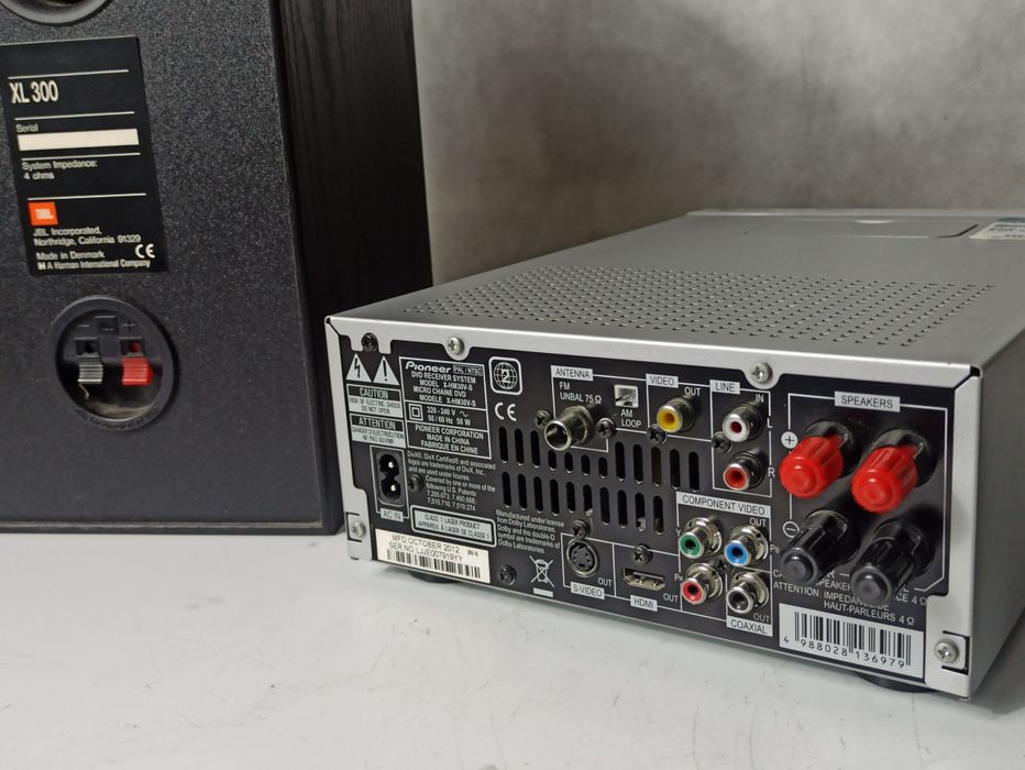 Pioneer X-HM30 Odtwarzacz DVD USB HDMi  ze wzmacniaczem + FM + Kolumny