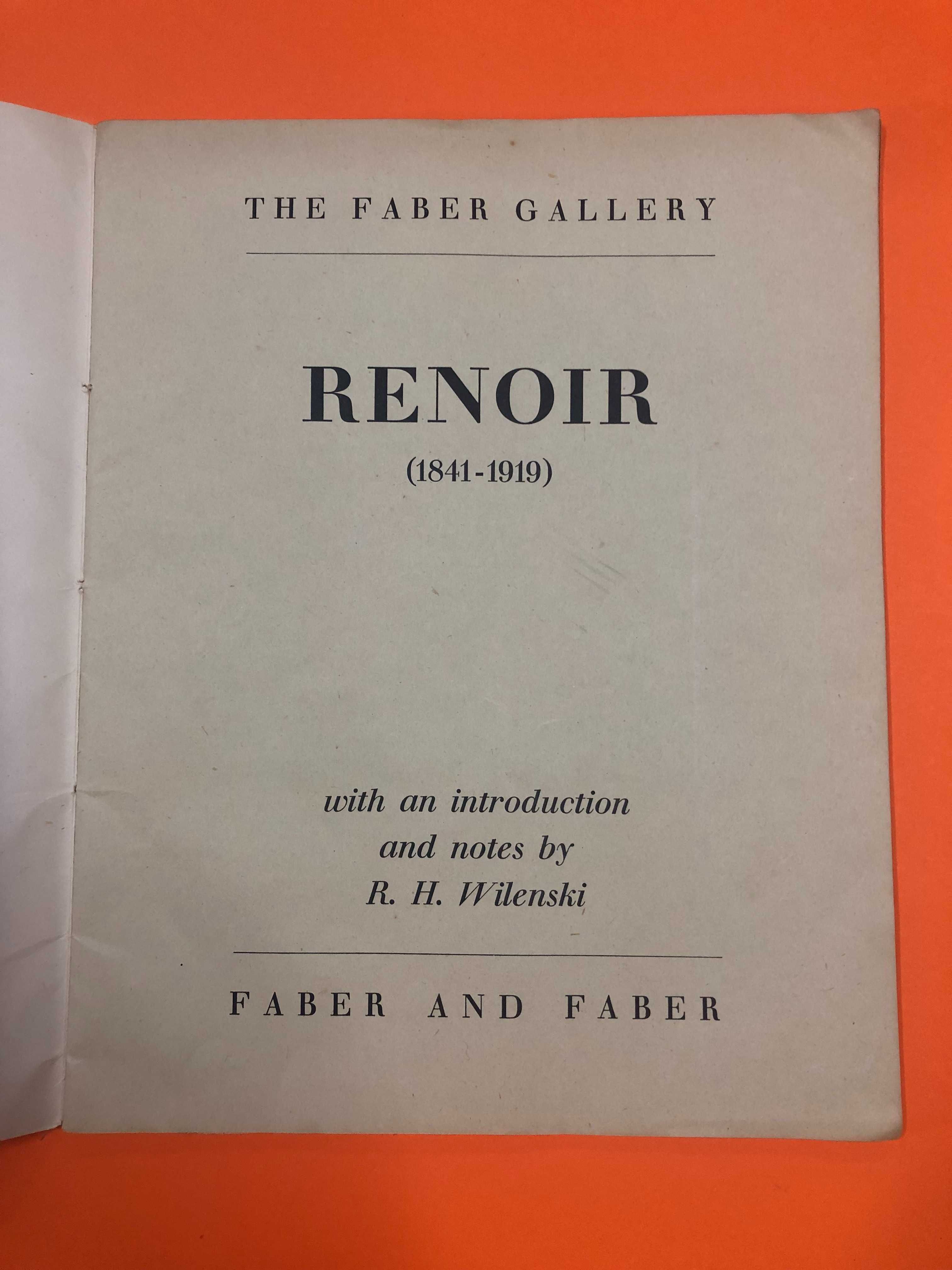 RENOIR – Portfolio- The Faber Gallery- R. H. Wilenski - Faber & Faber