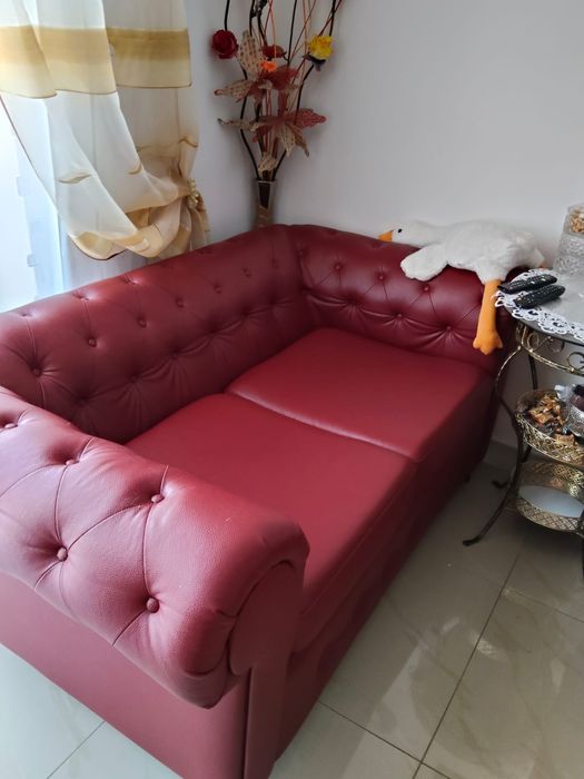 Sprzedam zestaw 3+2 sofy kanapy komplet z funkcją spania eko skóra