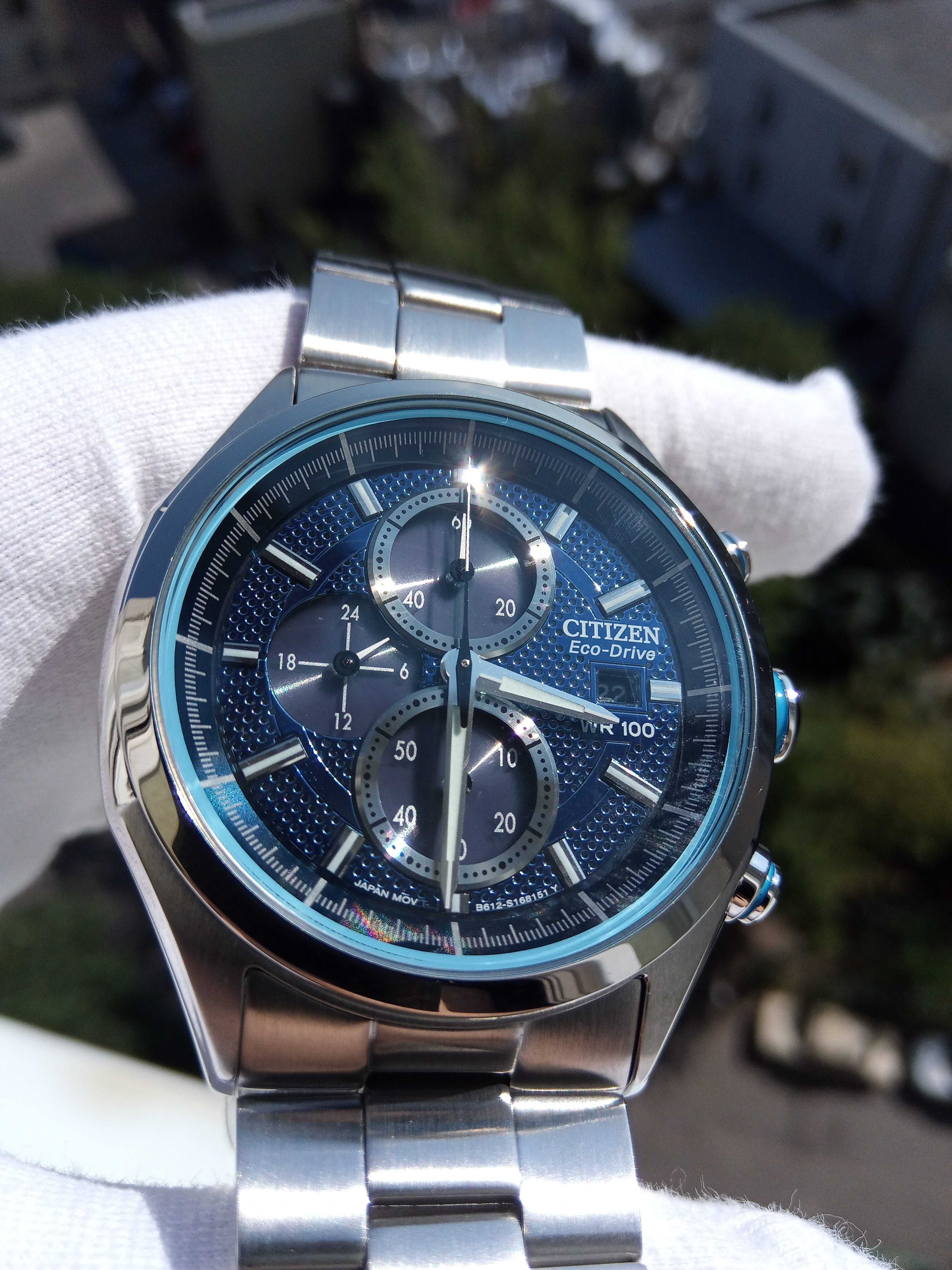 Японские часы Citizen Eco-Drive CA0430-54M солнечная батарея хронограф