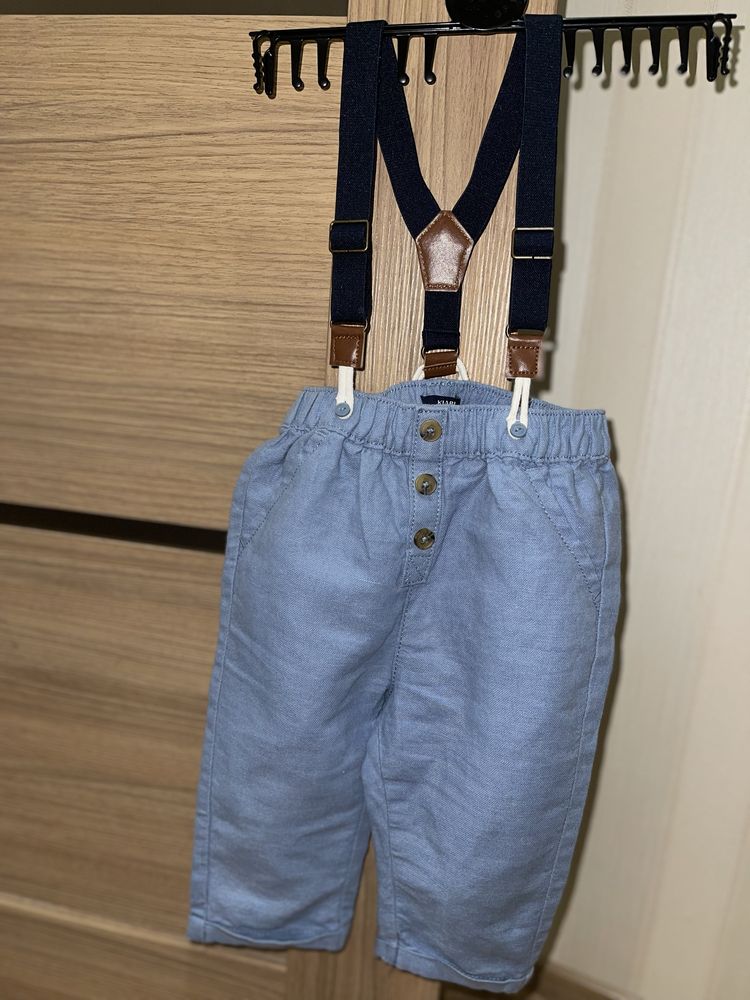 Шикарні , якісні штани на хлопчика Kiabi 12 міс з затяжками