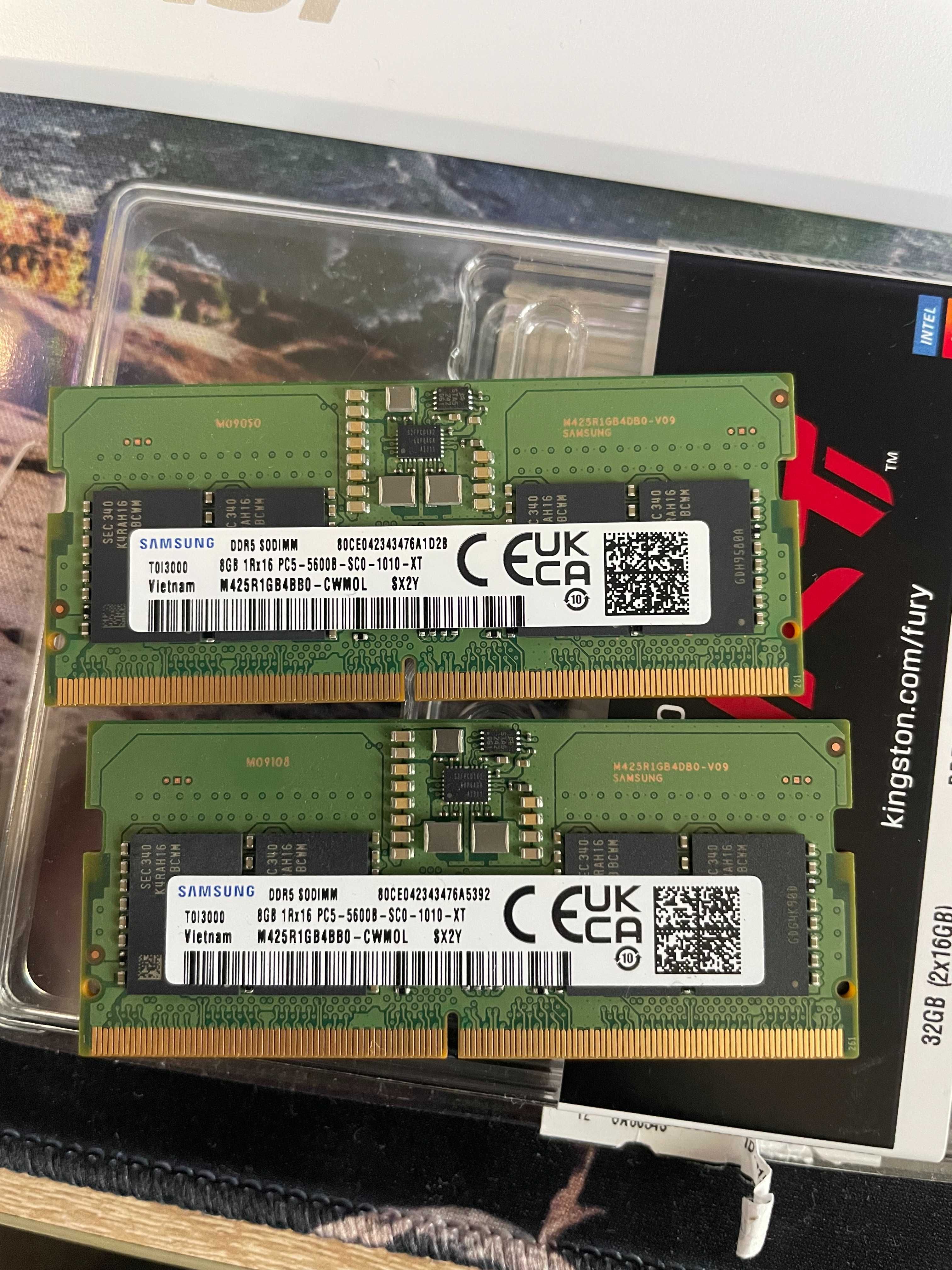 Оперативна память  SAMSUNG  DDR5 SODIMM 16GB  5600B (2шт по 8гб)