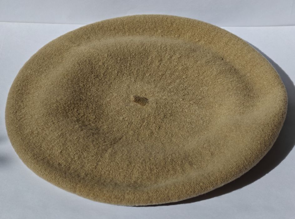 Beret wełniany 100% FEZKO – kolor piaskowy / camel