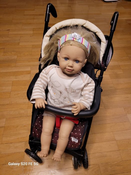 Duża lalka jak prawdziwe dziecko plus wózek Mamas & Papas gratis