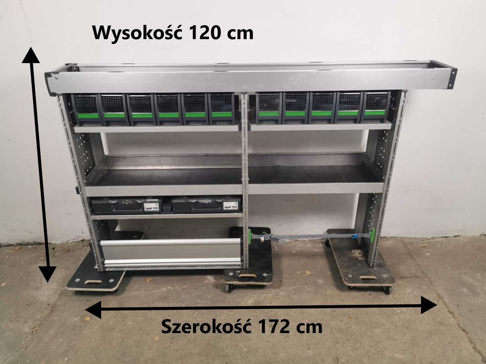 Zabudowa serwisowa warsztatowa regał samochodowy serwisowy BOTT PÓŁKI