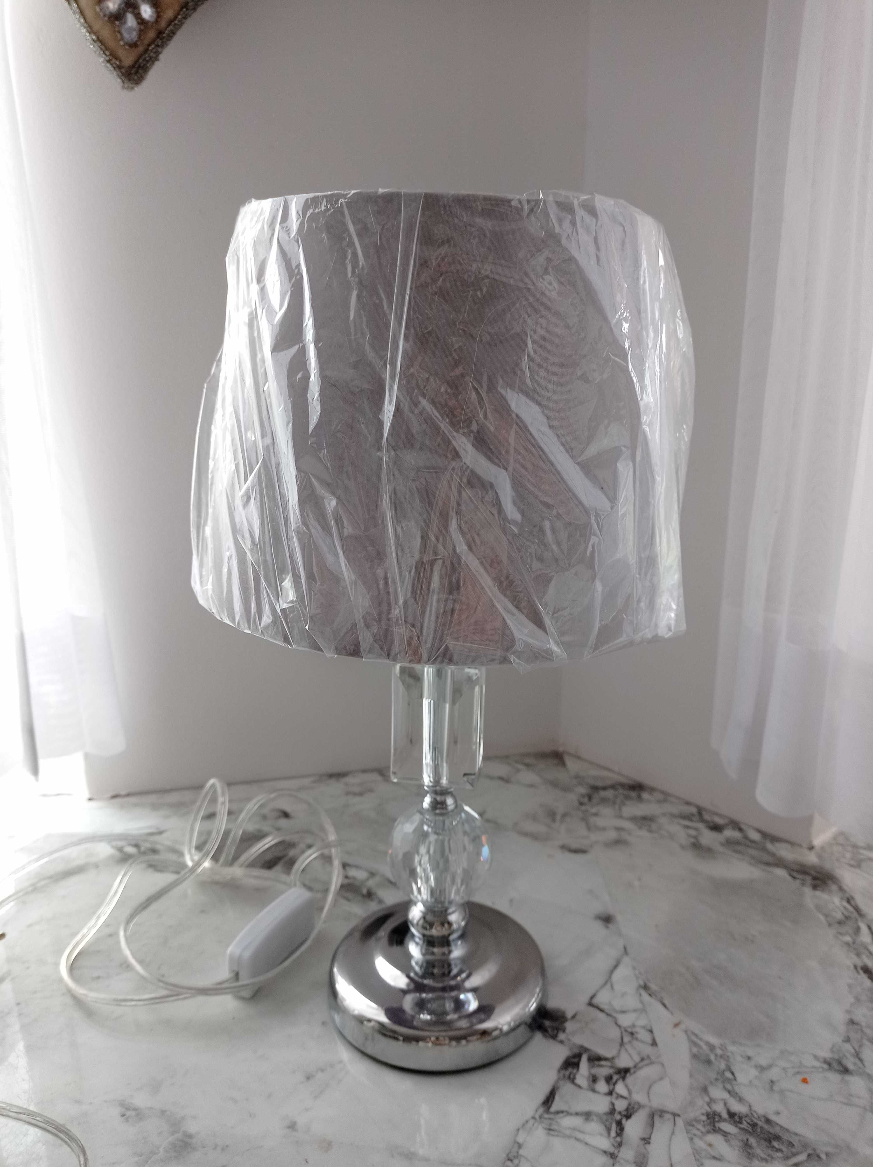 Lampka glamour lampa nocna stołowa kryształki tk maxx