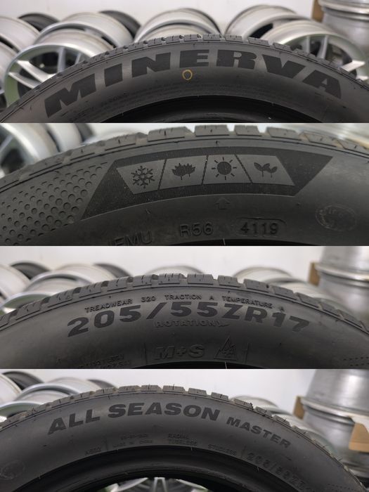 Nowe 2 x 205/55/17 MINERVA Całoroczne Wielosezon Wysyłka