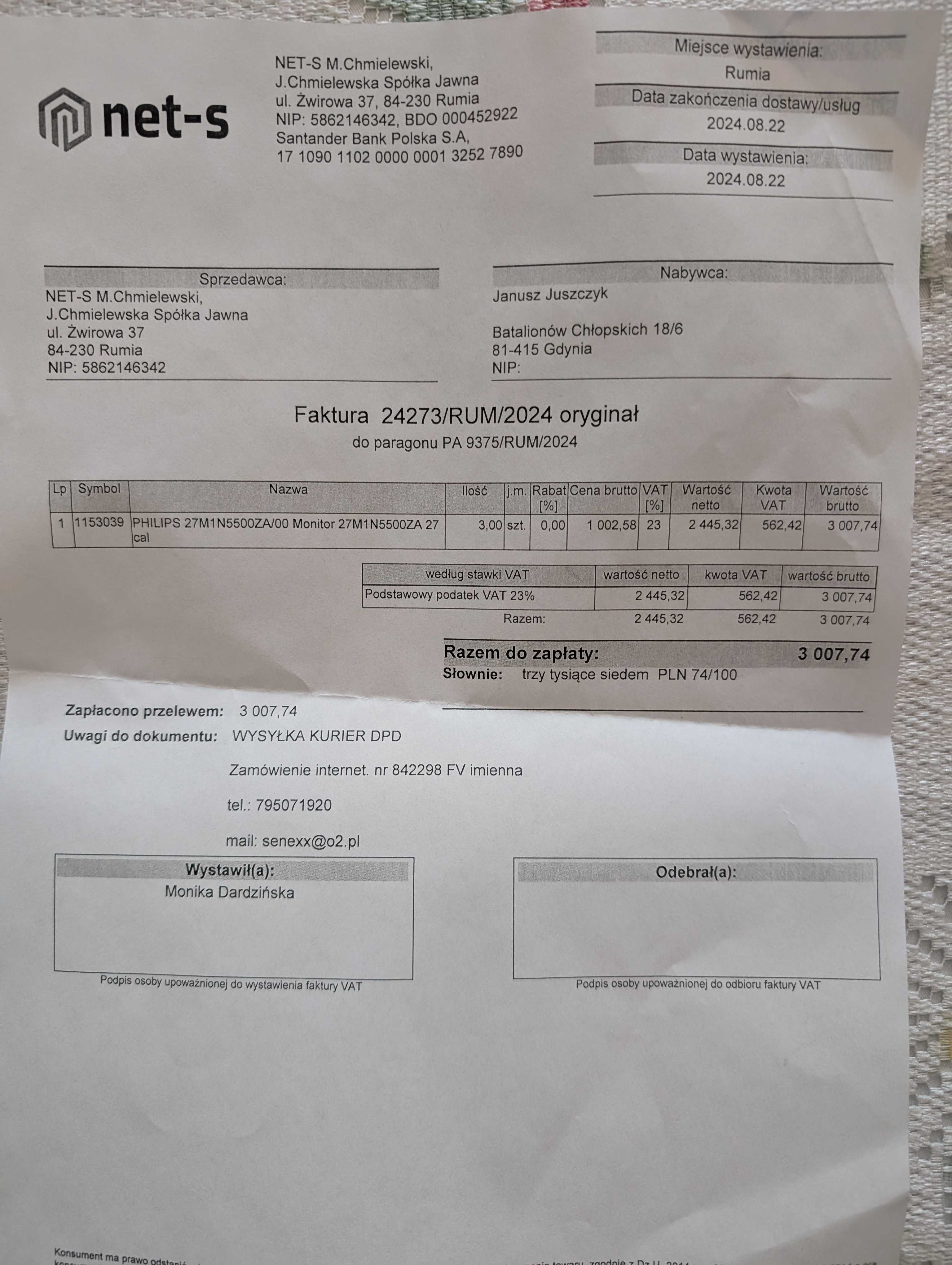 Philips Momentum 5000 NA Gwarancji