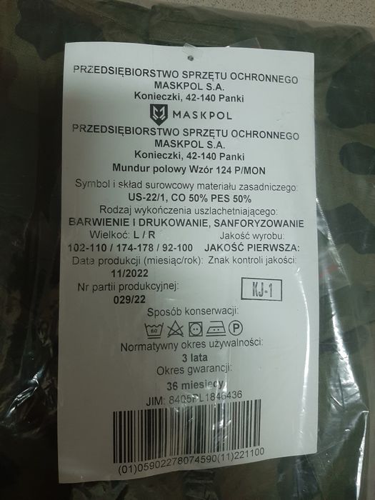 Sprzedam mundur L/R