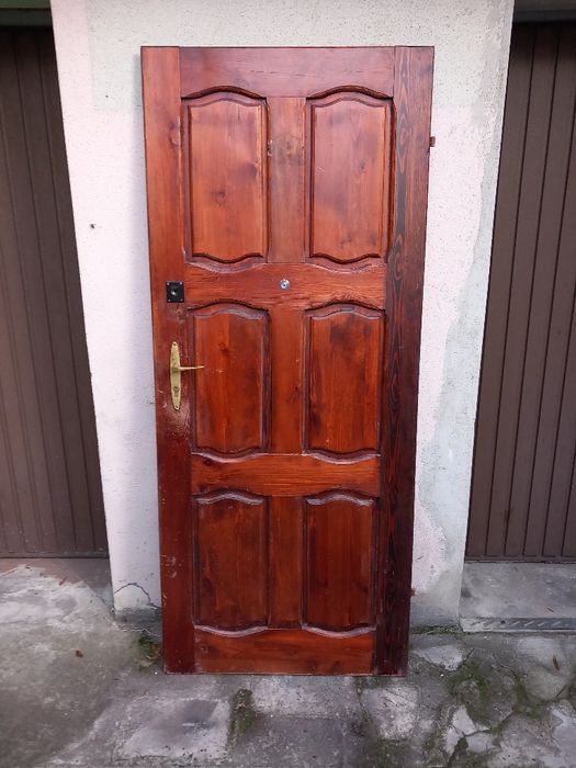 Drzwi drewniane zewnętrzne 80tki