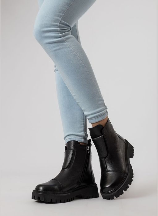 Зимові шкіряні ботинки чоботи шкіра Шкіряні сапоги челсі 38 р