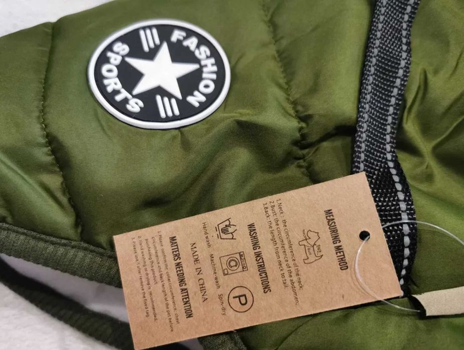 Kamizelka dla psa na zime, ciepła z odblaskami i szelkami, nowa XL