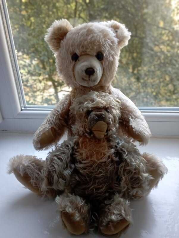 Мишка с пищалкой ведмідь 45 и 26см Steiff Штайф игрушка Германия