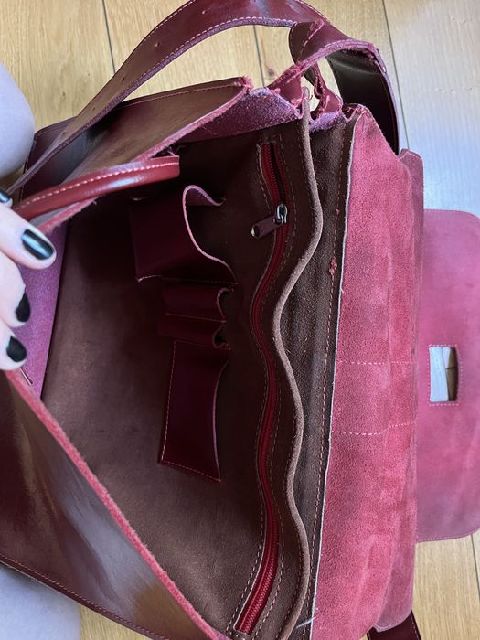 torba listonoszka z prawdziwej skóry