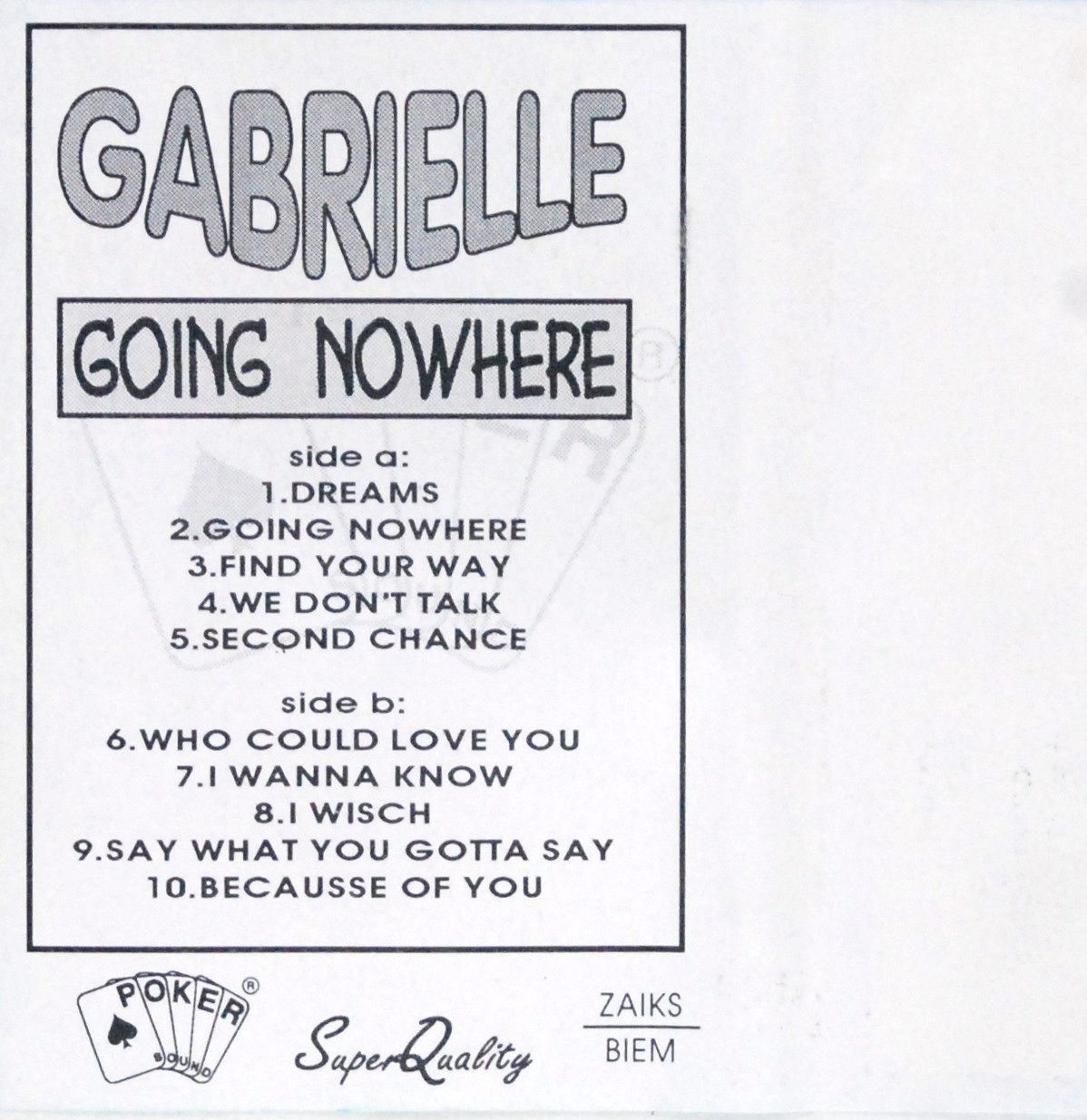 Gabrielle - Going Nowhere (kaseta) BDB