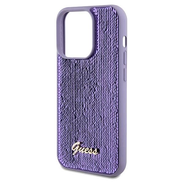 Etui Guess Sequin Script Metal Na Iphone 14 Pro Max - Fioletowe